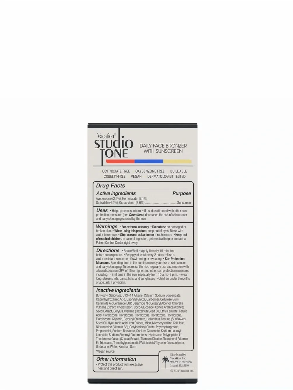 Vacation Studio Tone SPF 50 Bronzing Drops for Face 30ml